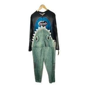 Briefly Stated Scuba Diver Shark Bite Union Suit Pajamas One Pc Costume Medium